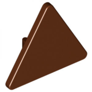 verkeersbord 2x2 driehoek met clip reddish brown